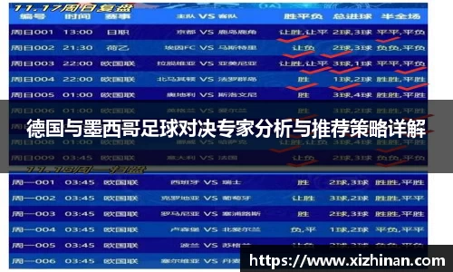 德国与墨西哥足球对决专家分析与推荐策略详解